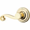 Kwikset Signature Series Polished Brass Right-Hand Lido Dummy Door Lever 788LL 3 CP RH